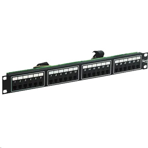 Telco Patch Panel, 6 Position 4 Conductor,  24 Port/1 RMS