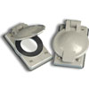3 Wire, 4 Wire, and 5-Wire Locking Flanged Inlet and Outlet Industrial Weather-Resistant Cover