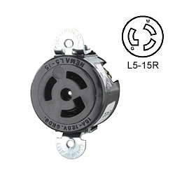 Leviton 15Amp, 125 Volt, Single Flush Receptacle with Short Strap