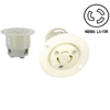 15 Amp 125 Volt Flanged Outlet Locking Receptacle - Industrial Grade (Grounding)
