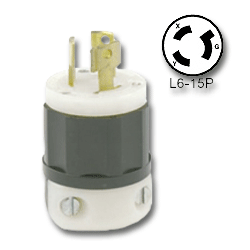 Leviton 15 Amp 250V NEMA L6-15P, Power Indication, Locking Industrial Plug (Grounding)