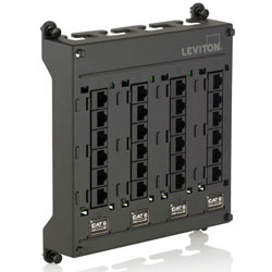 Leviton Twist and Mount Patch Panel with 24 CAT 6 Ports