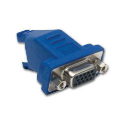 Hubbell VGA Plug-n-Play, 15-Pin Female to 8-Pin Female AV Connector - Angled 45 Degrees