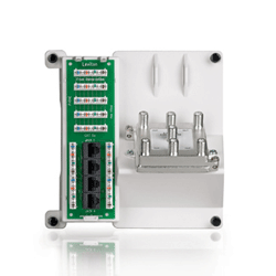 Leviton Compact Series: 1 x 4 Combo Bridged Phone and Data Board and 6-way Video Splitter