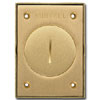 Brass 2.375 Inches Single Receptacle Round Floor Box Cover