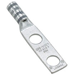 Panduit Two-Hole Standard Barrel Compression Connector Lug with Window