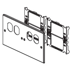 Legrand - Wiremold 6000/4000 Series Four-Gang Overlapping Cover with Two Duplex Openings