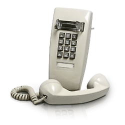 Cortelco 2554 Series Fully Modular Wall Phone with Message Waiting