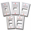Single Gang Stainless Steel Faceplate for MAX Modules with Labels & Label Holder