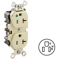 Leviton Back and Side Wired Duplex Receptacle