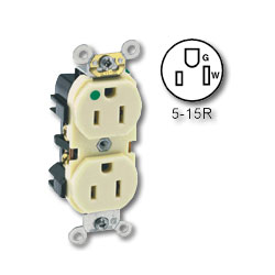 Leviton Back and Side Wired Slim Design Receptacle