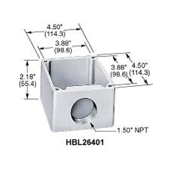 Hubbell Cast Aluminum Box for 60A Hubbellock Receptacles