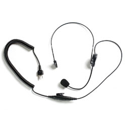 Impact Radio Accessories Platinum Series Behind the Head Single Muff Headset with Noise Cancelling Microphone