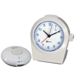 Amplicom TCL100 Analog Alarm Clock with Wireless Vibrating Pad and Telephone Ring Signaler