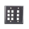 9 Port Double Gang Stainless Steel Faceplate