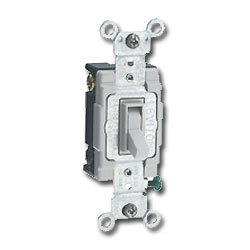 Leviton 3-Way, Framed Toggle Side Wired Quiet Switch
