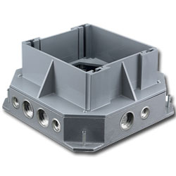 Hubbell Large Capacity Concrete Recessed Cast Iron Floor Box