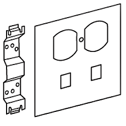Legrand - Wiremold S4000 Series Duplex Receptacle and Telephone Outlet