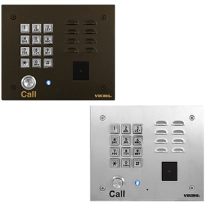 Stainless Steel Vandal Resistant Entry Phone with Keypad and Proximity Reader