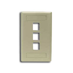 Hubbell IFP Single Gang Wall Plate - 3 Ports