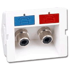 Siemon Angled Video CT Coupler with 2 RCA Connectors