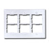 Triple Gang Stainless Steel CT Faceplate for Six Couplers