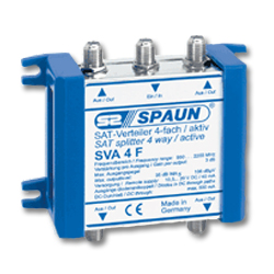 Spaun USA SVA4F 4-Way Splitter with amplifier