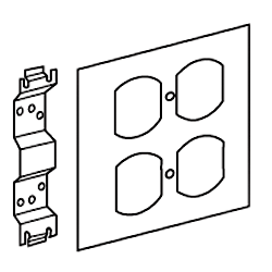 Legrand - Wiremold S4000 Series Double Duplex Receptacle Cover