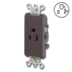 Leviton Single Back and Side Wired, Self-Grounding NEMA 5-15R