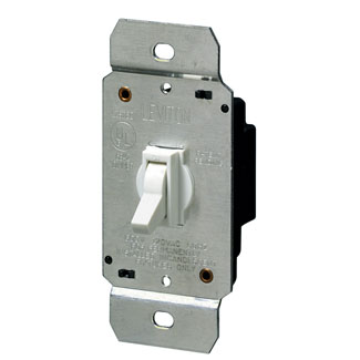 Leviton 3 Way Illuminated Toggle Dimmer (Device color Clear)