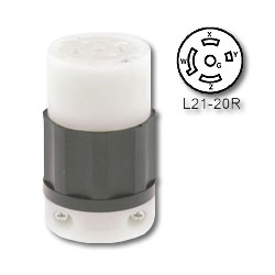 Leviton 20A NEMA L21-20R Locking Connector