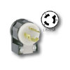 15Amp 250 Volt, NEMA L6-15P Locking Angle Plug
