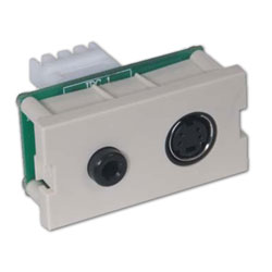 Hubbell Infin-e-Station Module - S-Video and 3.5mm Stereo Audio Jack to 110 Termination