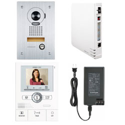Aiphone JK Series Color Video Access Boxed Set with Picture Memory, Network Adapter, and Flush Mount Vandal Resistant Color Video Door Station