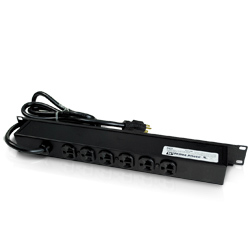 Rack Mount Plug-In Outlet Center Unit with Perma Power Computer Grade Surge Protection