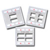 Double Gang Stainless Steel Faceplate for MAX Modules with Labels and Label Holder