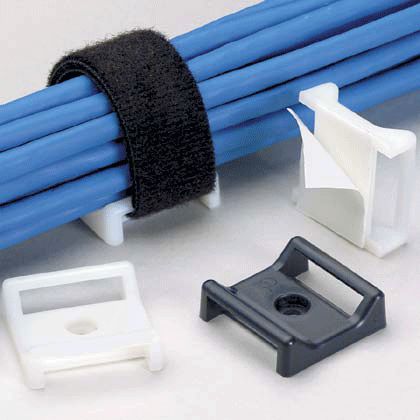 Panduit Tak-Ty Hook and Loop Cable Tie Mounts - Screw Applied (Pkg of 100)