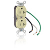 Side Wired 20A 125V Duplex Receptacle with Pigtail Leads