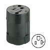 15A 125V 2-Pole, 3-Wire Rubber Connector Mates with No. 113 Above