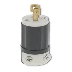 Leviton 15Amp, 125V, Non-Grounding, 2-Pole, 2-Wire, MiniLock Locking Plug