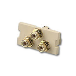 Leviton RCA Insert Module, 3-port, Female-to-Female Adapters (Package of 25)