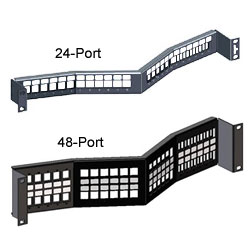 Leviton QuickPort Field-Configurable Angled Patch Panel