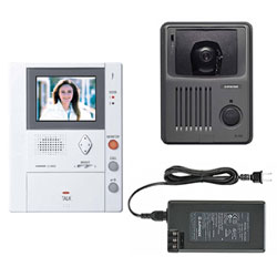 Aiphone Pantilt Color Video Hands-Free Master with Built-In Memory Unit with Surface Mount Door Station and 24V DC, 2A Power Supply