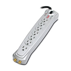 Schneider Electric Essential Audio/Video 7 Outlet Coax Surge Protector