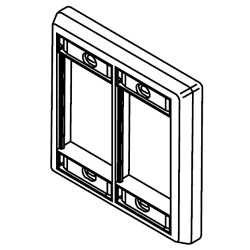 Legrand - Wiremold CM Series Double Gang Faceplate