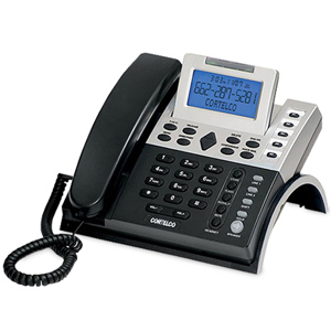 Cortelco 12 Series Two Line Caller ID Business Telephone with 7.5v AC Adapter