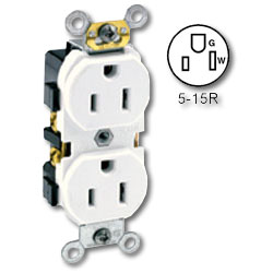 Leviton Side Wired 15A/125v Duplex Receptacle