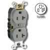Side Wired 20A 125V Duplex Receptacle Smooth Face