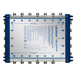 Spaun USA Cascadable Multiswitch for 4 SAT-IF Signals and Terrestrial 12 Subscribers with DC Jack