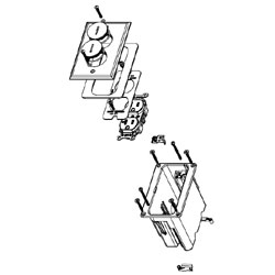 Legrand - Wiremold WMFB Series Single-Gang Floor Box Assembly